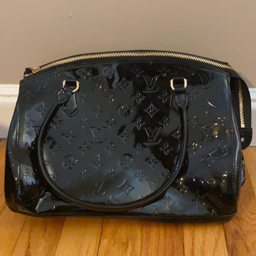 Faux Louis Vuitton Black  Patent Leather Purse
